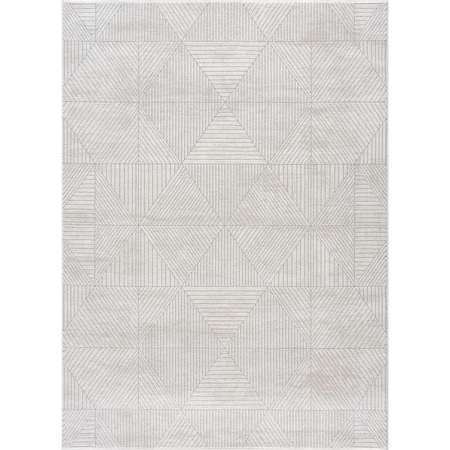 United Weavers 5 ft. 3 in. x 7 ft. 2 in. Reserve Montana Rectangle Area Rug, White 770 30399 58